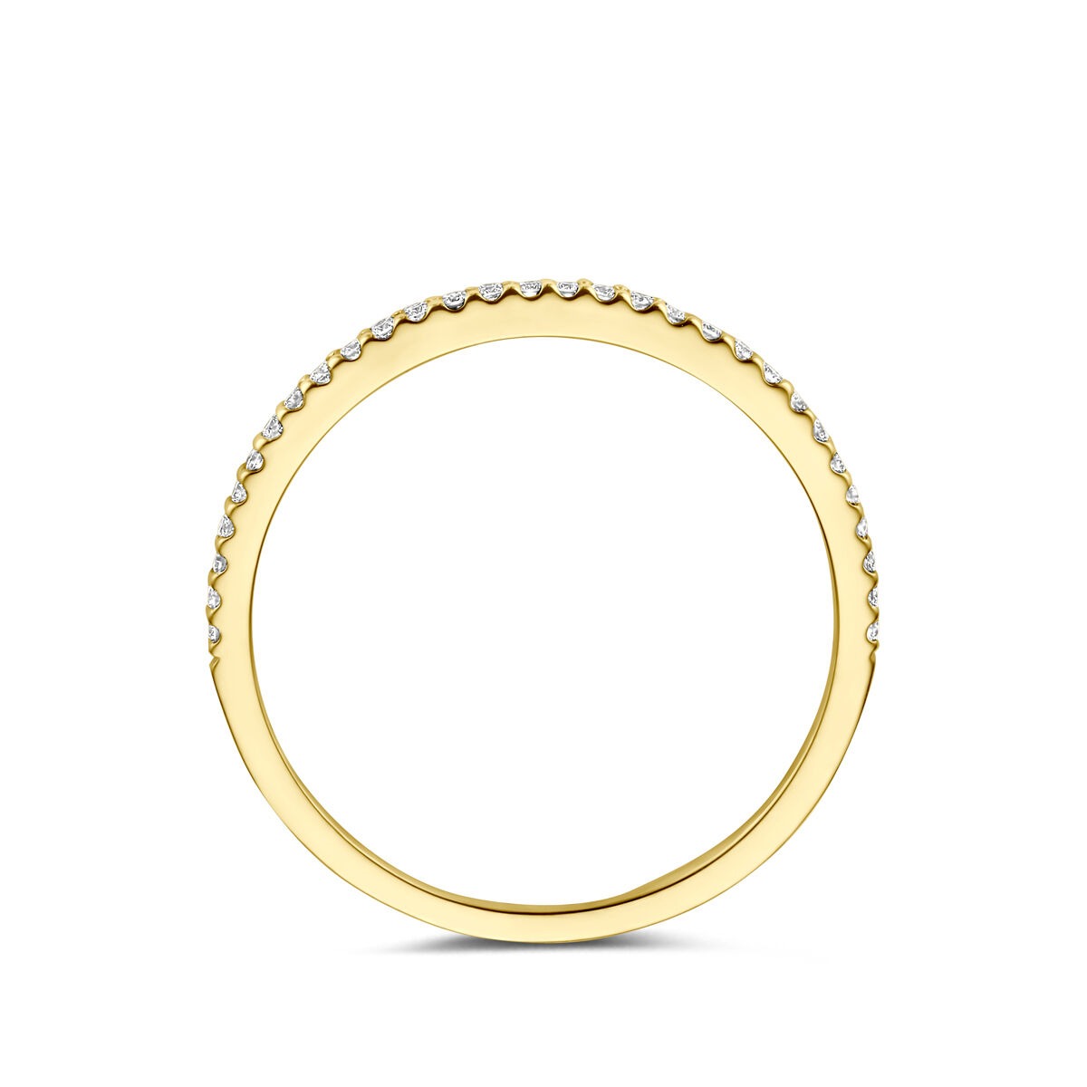 Anello da donna in oro giallo 14k con diamante – fine alliance