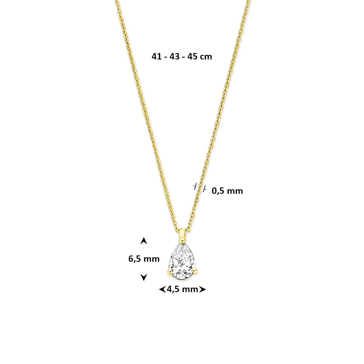 Collana in oro 14k con diamante lab grown