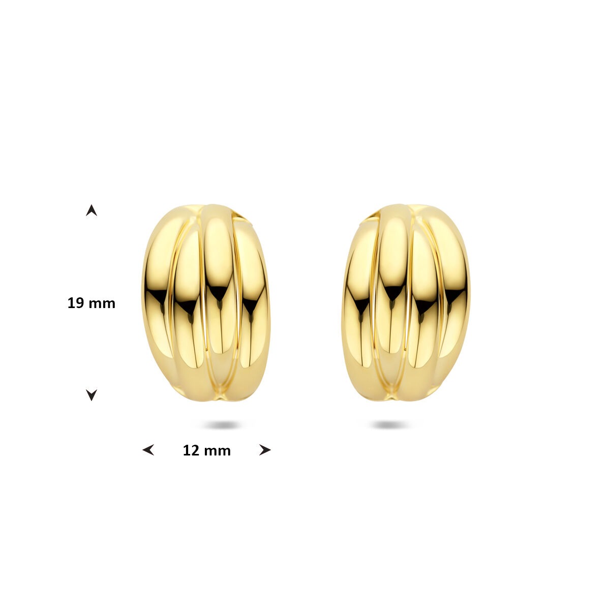 Orecchini a perno in argento placcato oro – eleganza senza tempo con una brillantezza dorata