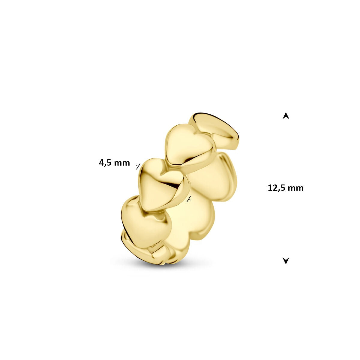 Ear cuff in argento 925 placcato oro