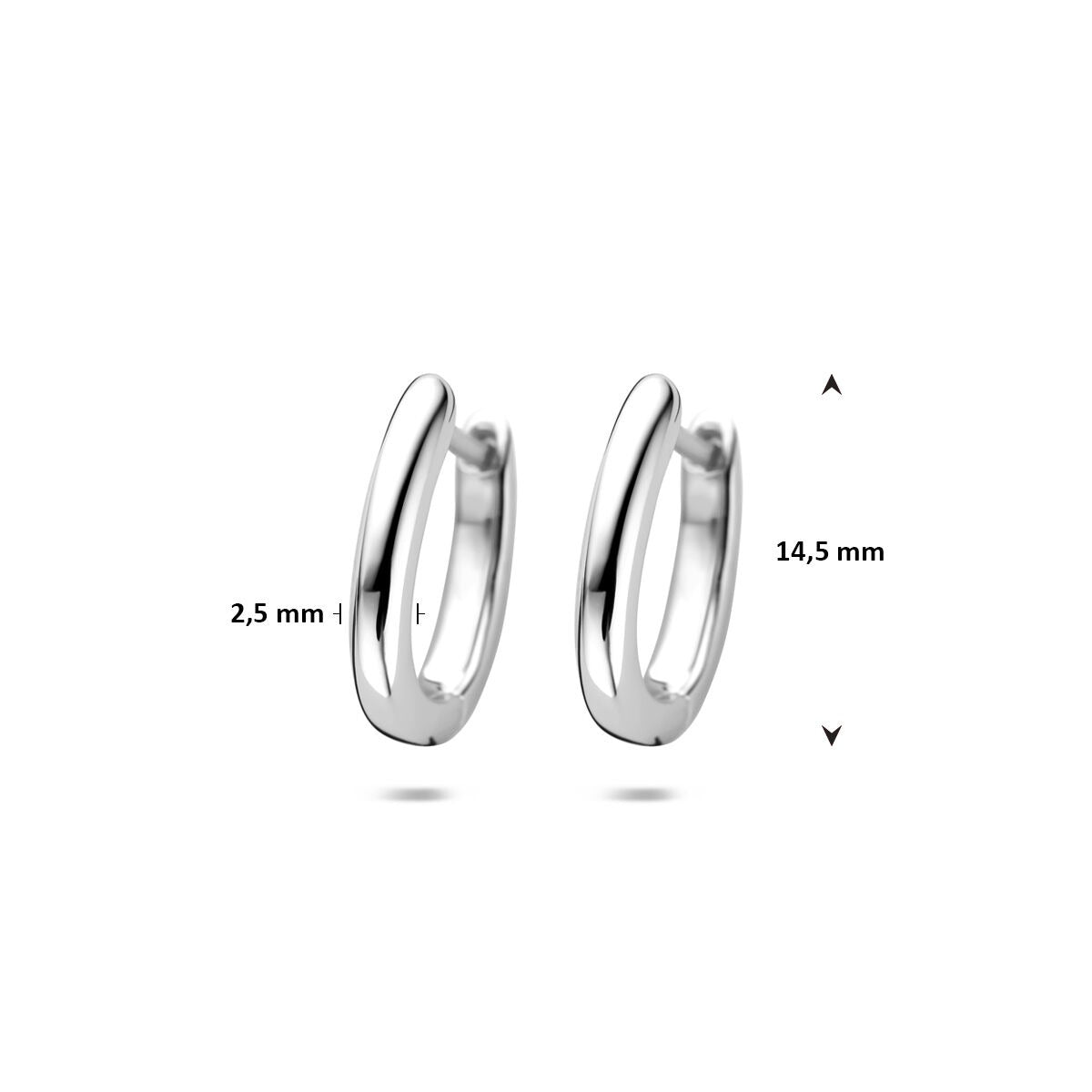 Orecchini a cerchio in argento – argento 925 rodiato