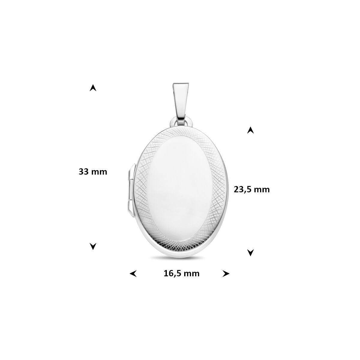 Medaglione in argento – ovale argento 925 rodiato