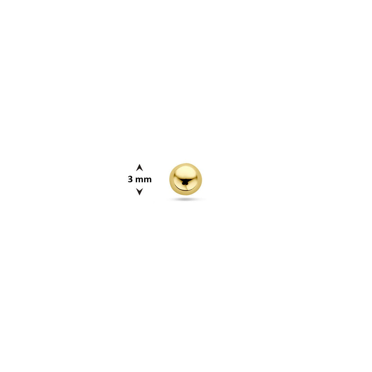 Piercing flat back in oro giallo 9k