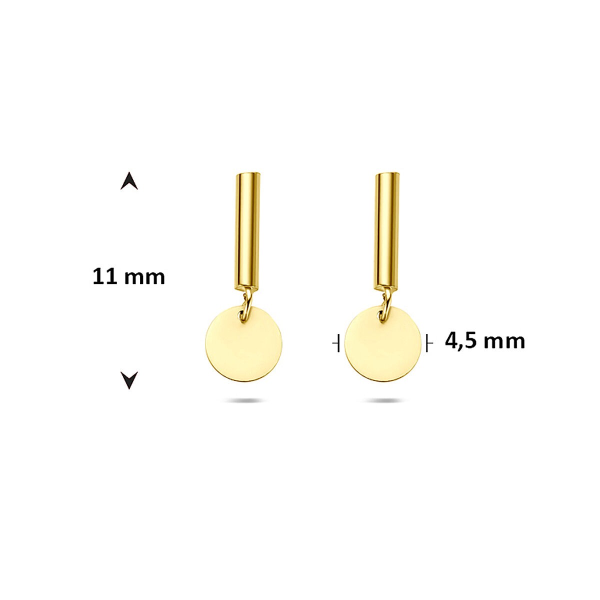 Orecchini pendenti in oro giallo 14k da donna