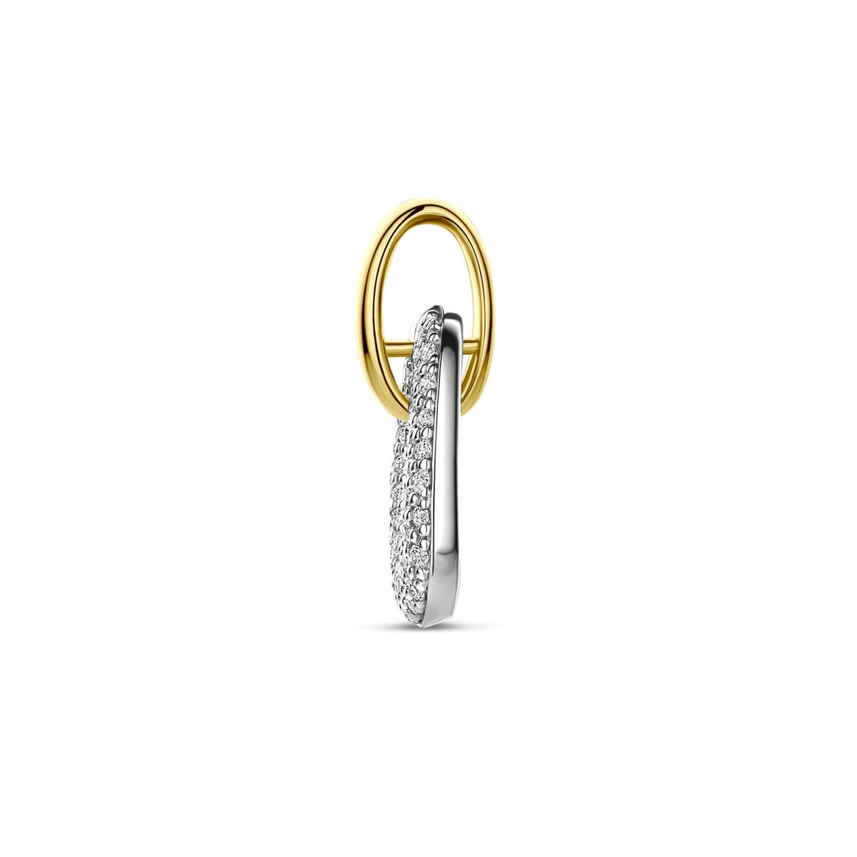Ciondolo in oro bicolore 14k con diamante