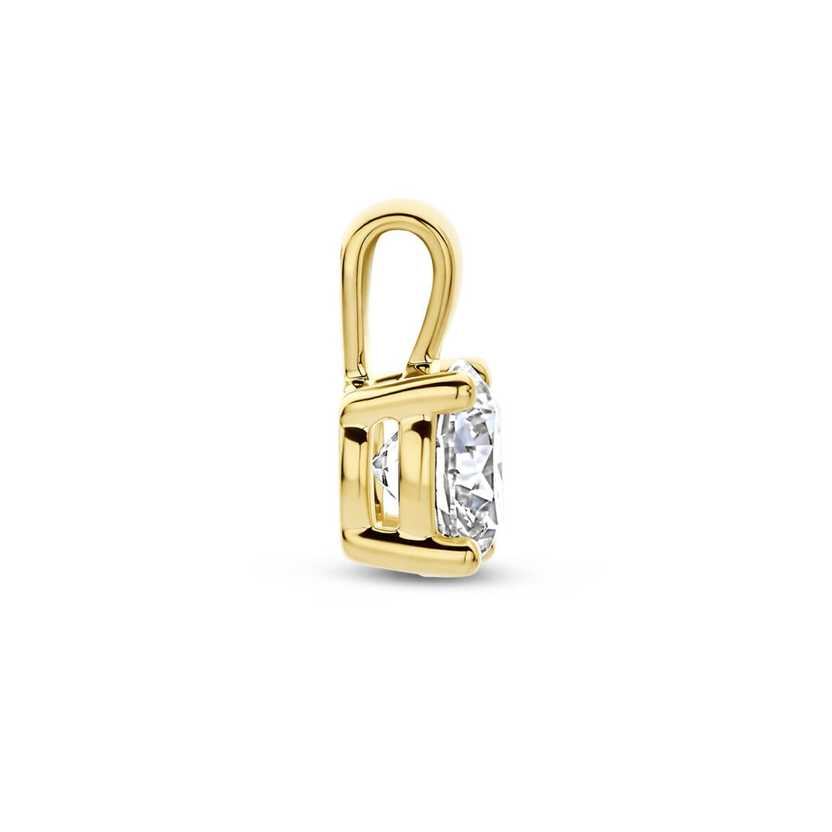 Ciondolo in oro giallo 14k con diamante lab grown – 1.00 ct taglio brillante