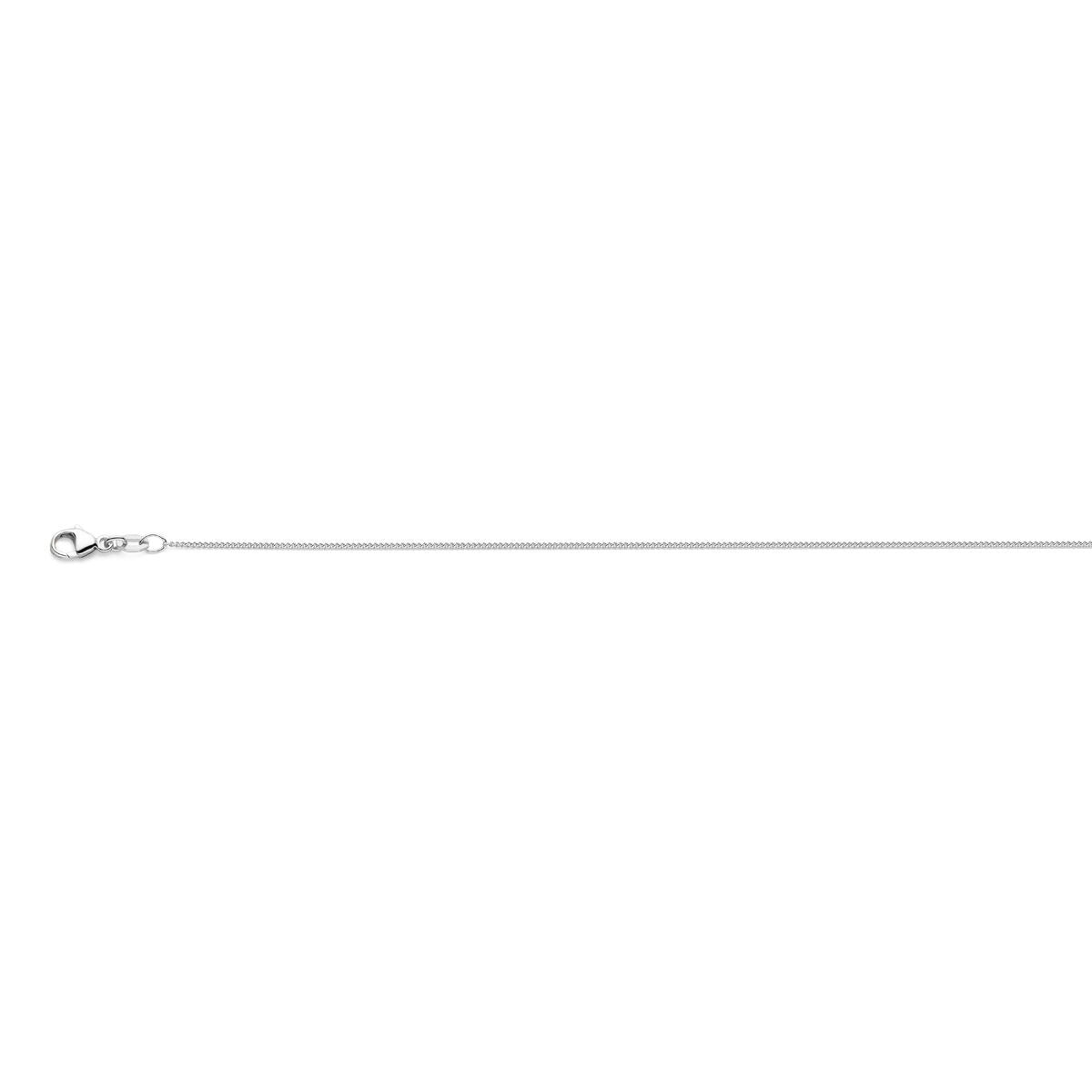 Collana da donna in oro bianco 18k – collana gourmette 45 cm