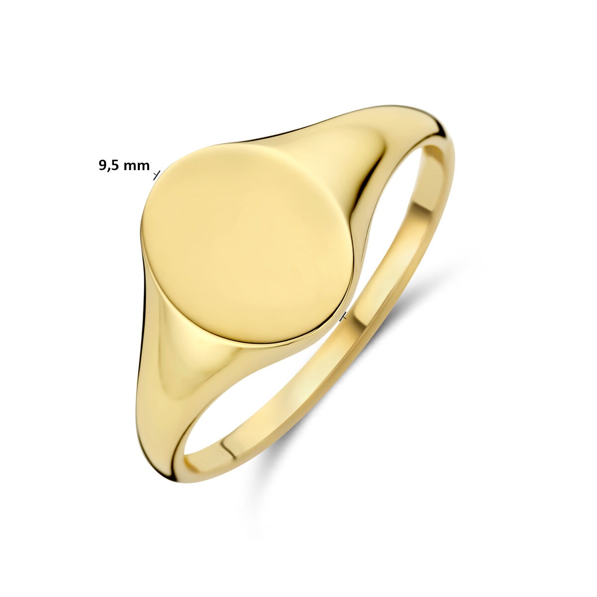 Anello da incisione 9k oro giallo ovale – Anello sigillo da donna senza pietra