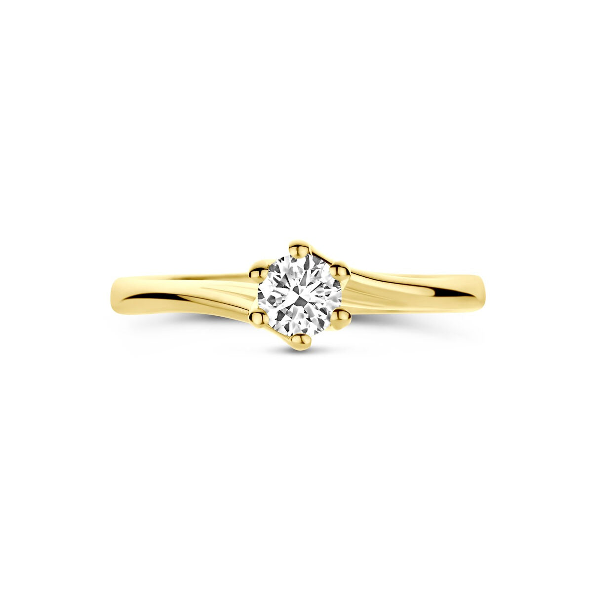 anello in oro giallo 14k con diamante coltivato in laboratorio – 0.30ct