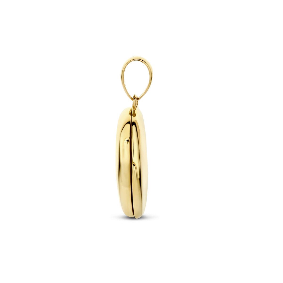 Medaglione ovale in oro giallo 14k