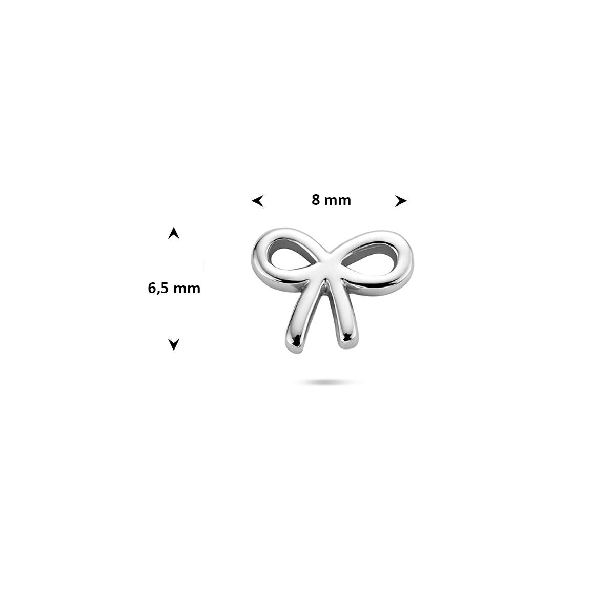 Piercing flat back a fiocco in argento – rodiato 925