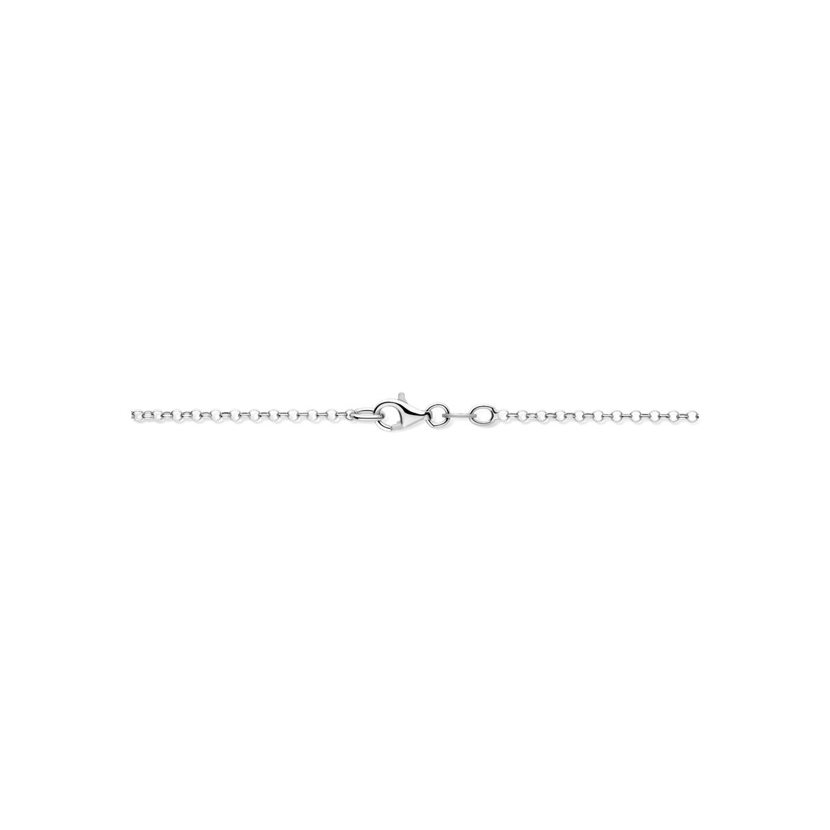 Collana in argento 925 rodiato con doppio cuoricino