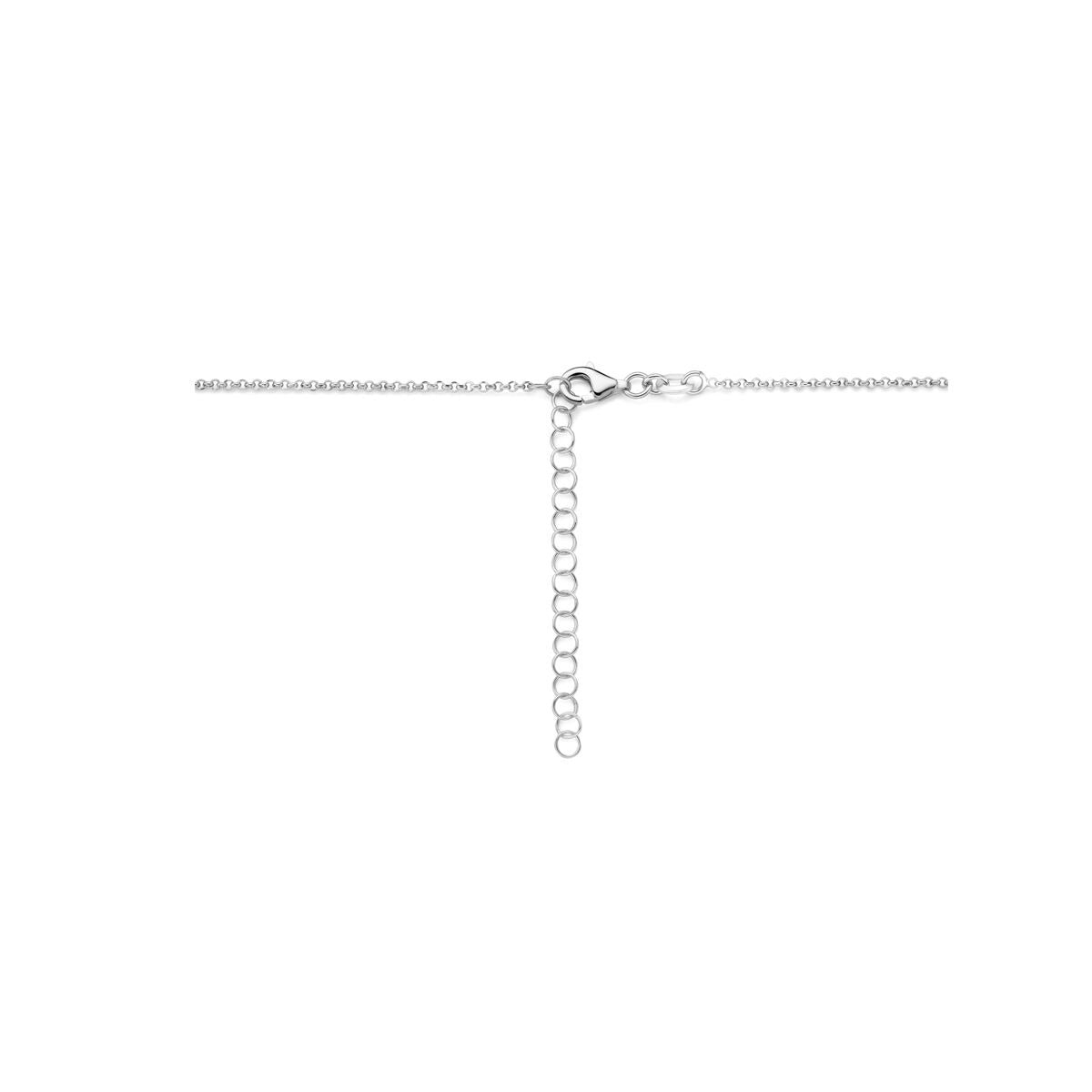 Collana in argento rodiato con cuoricino dorato