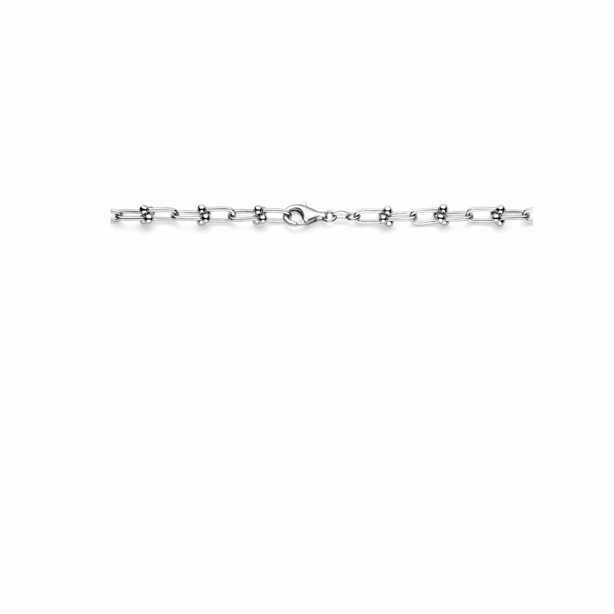 Collana in argento con maglia fantasia – argento 925 rodiato