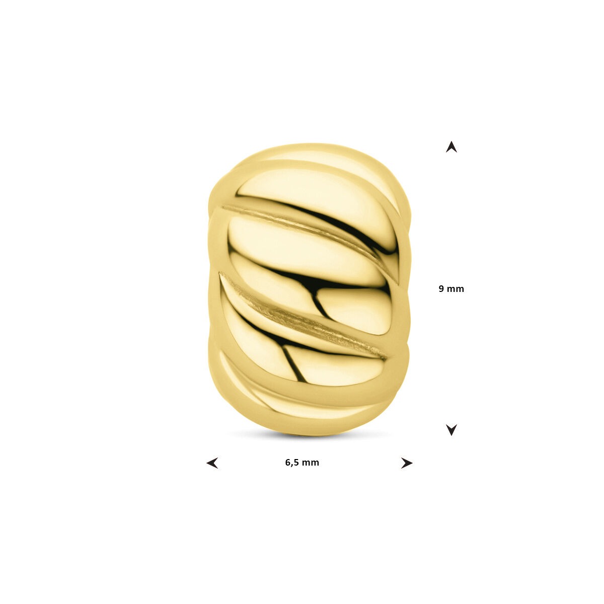 Rondella in argento dorato per bracciale o collana 9 mm 3 micron