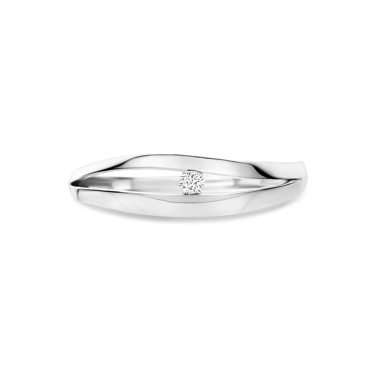 Anello da donna in argento con diamante lab grown – 6 mm di larghezza