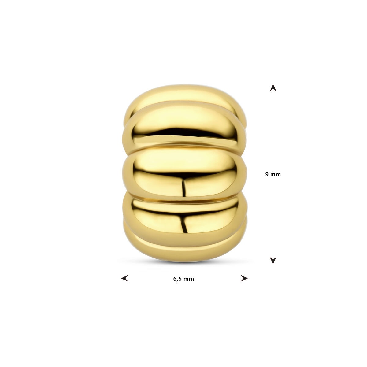 Rondella in argento 925 con placcatura oro giallo