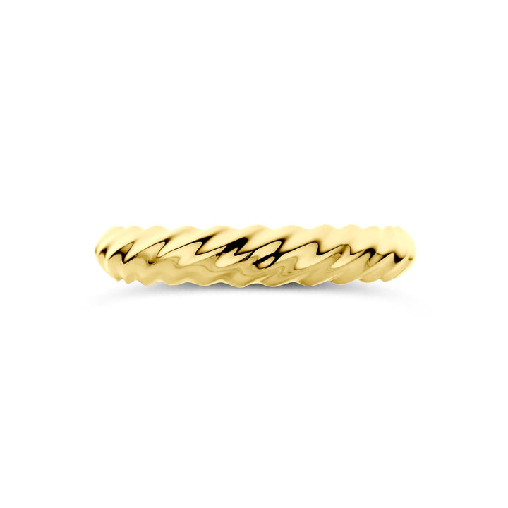 14k Geelgouden gedraaide ring