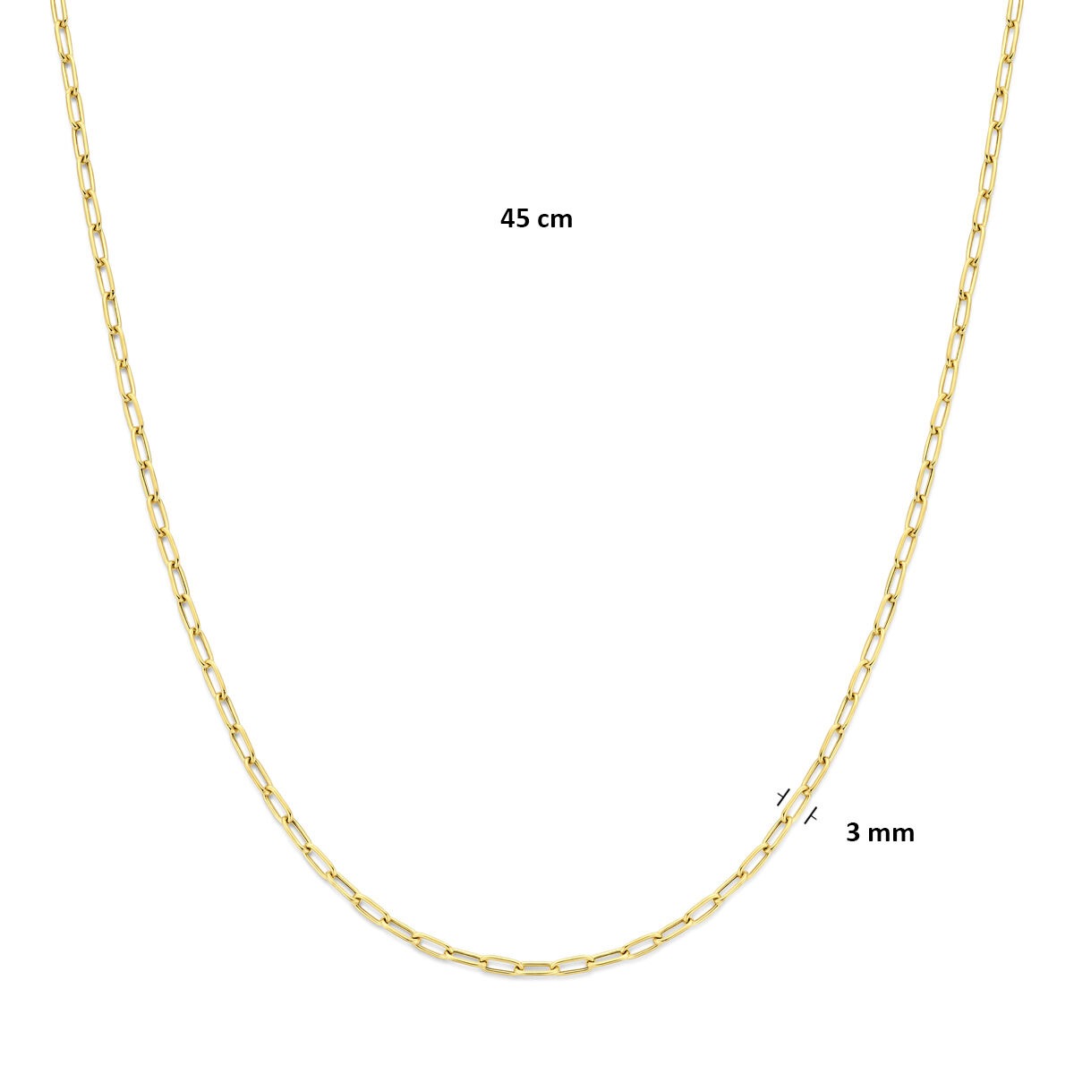 Collana a Catena Ancora in Oro Giallo 14k