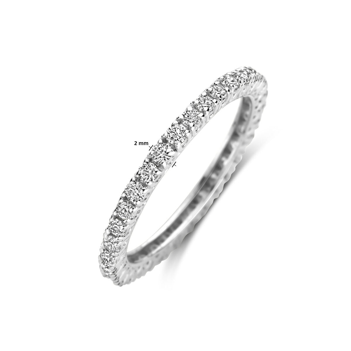 Anello alliance in oro bianco 14k con diamante – 0,70 ct