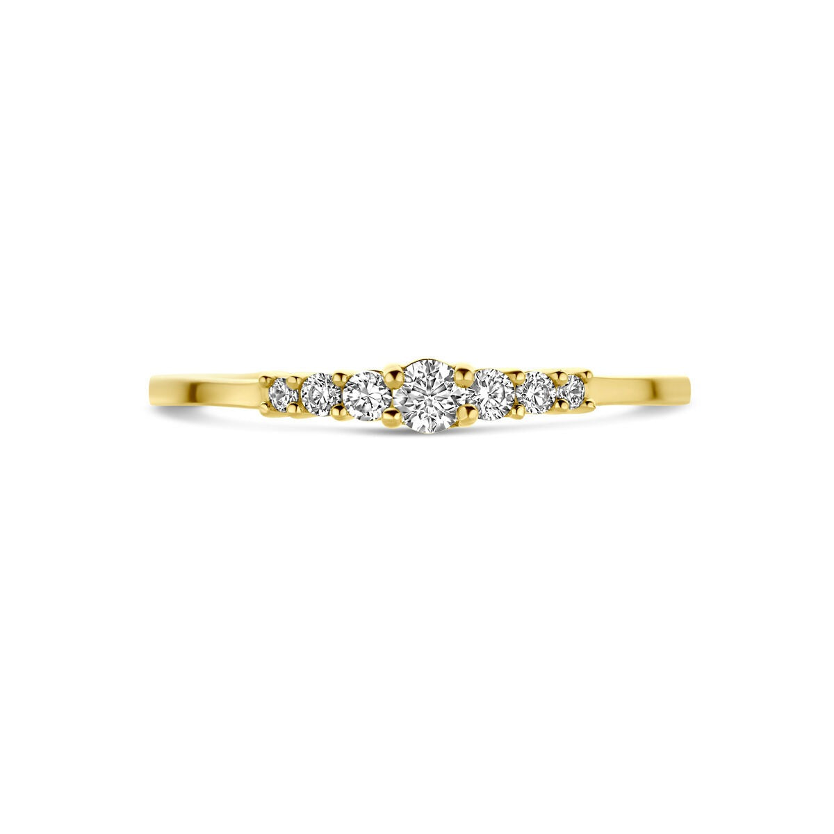 Anello in oro giallo 9k con zirconi