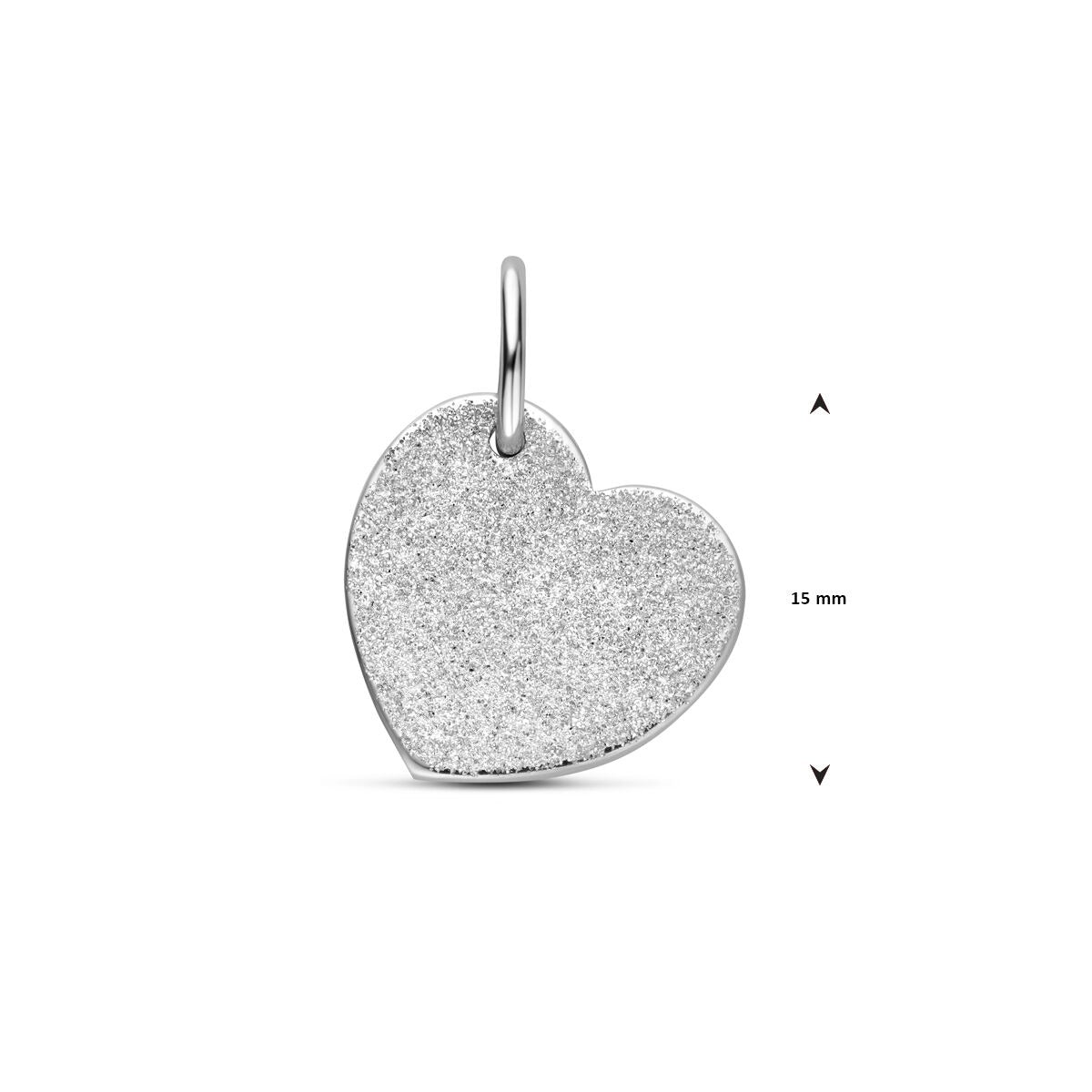 Ciondolo incisione cuore in argento – argento 925 rodiato