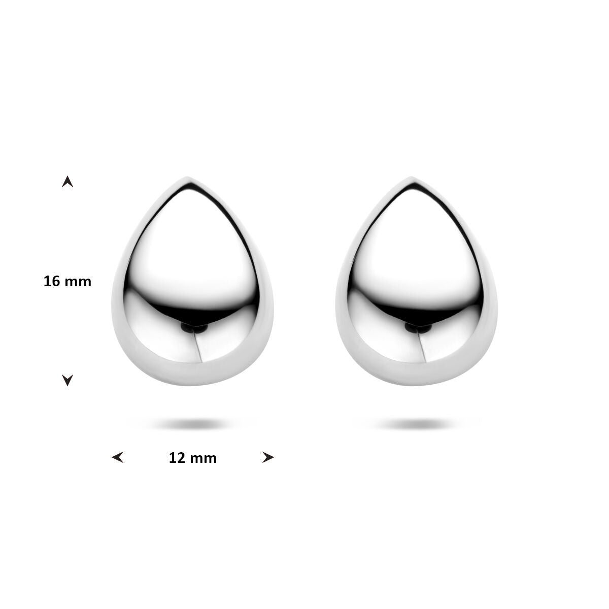 Orecchini a bottone in argento a forma di goccia – elegante semplicità