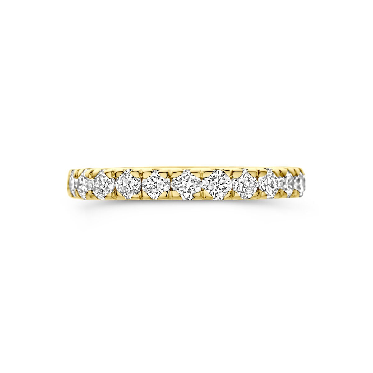 Anello in oro giallo 14k con diamante lab grown