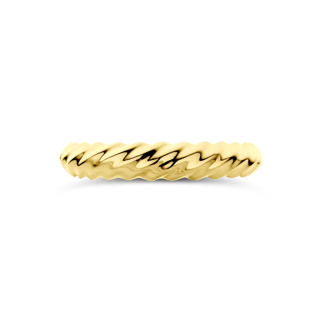 9k Geelgouden gedraaide ring