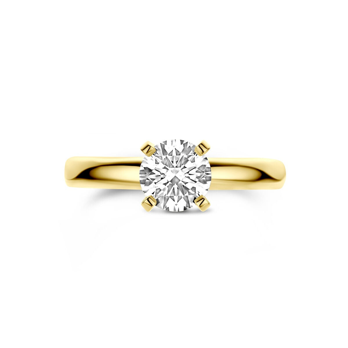 Anello in oro giallo 14k con diamante lab grown 1.00ct