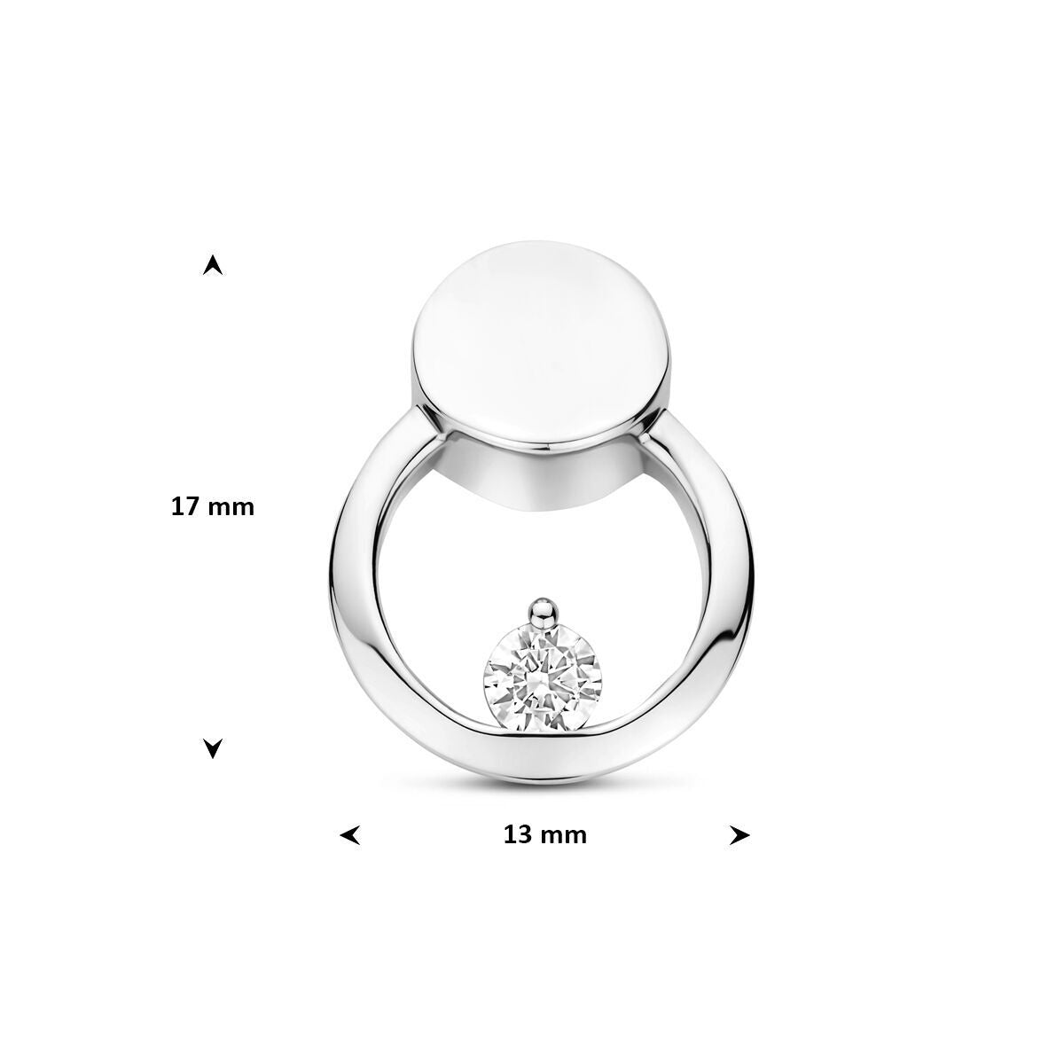 Ciondolo in argento con zirconia – argento 925 rodiato