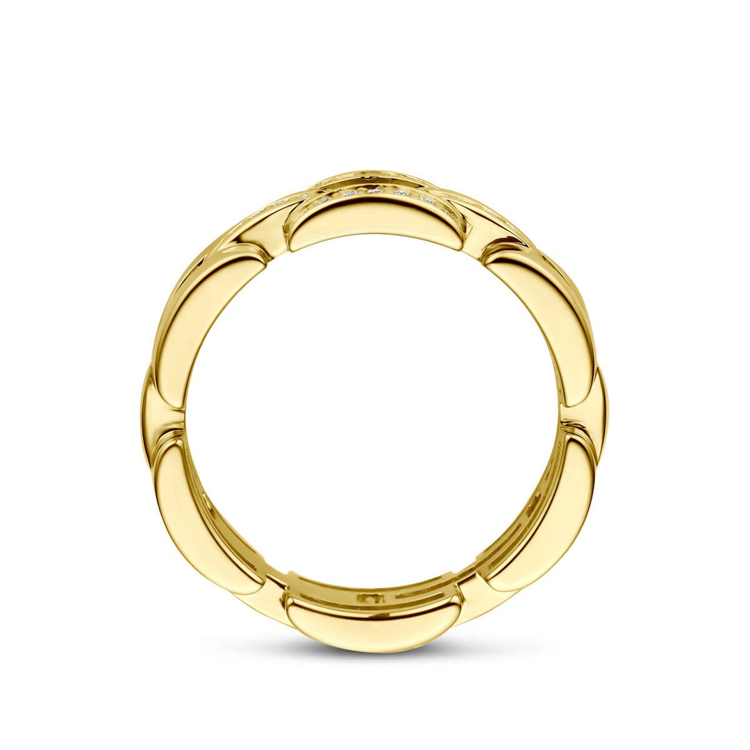 14k geelgouden ring met diamant