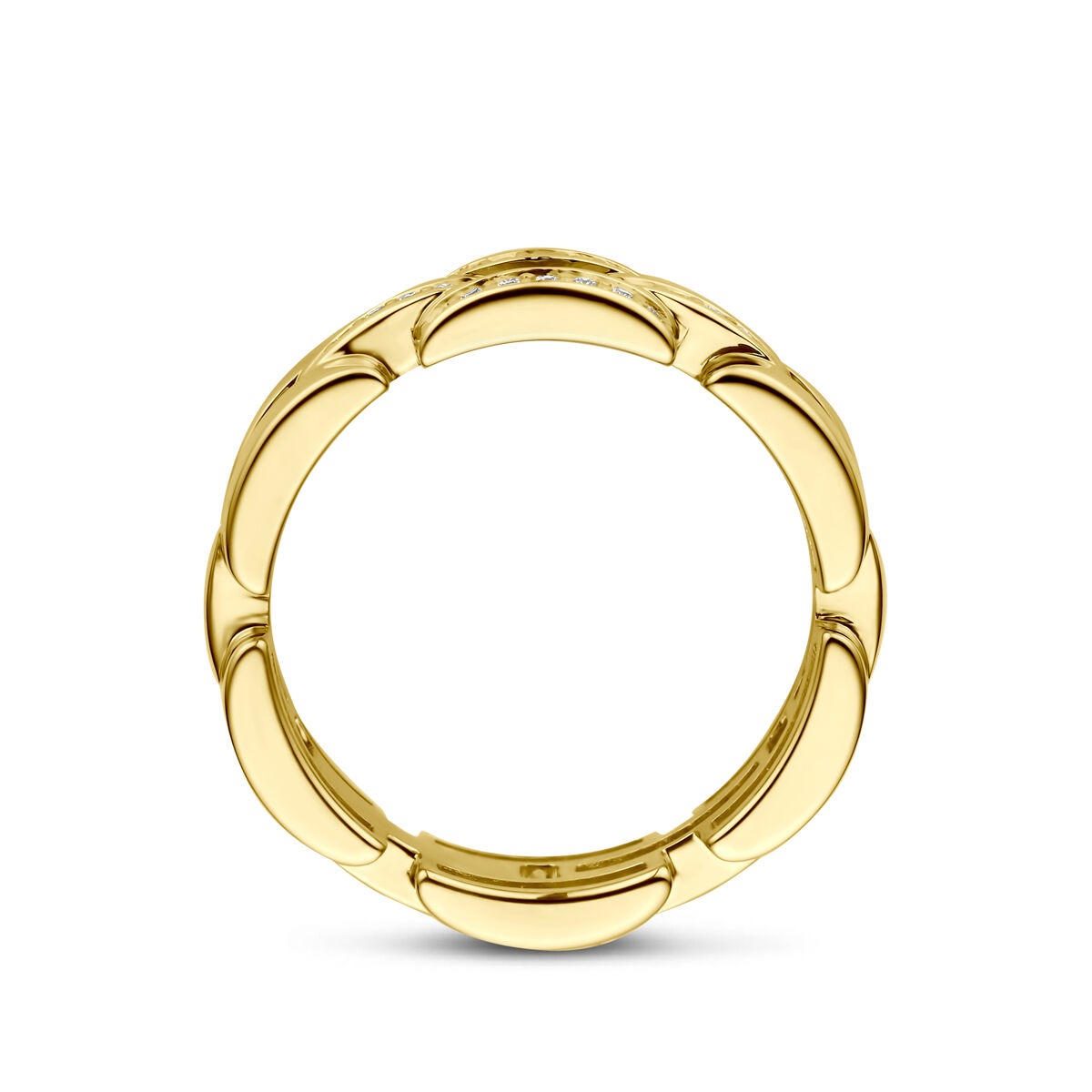Anello in oro giallo 14k con diamante