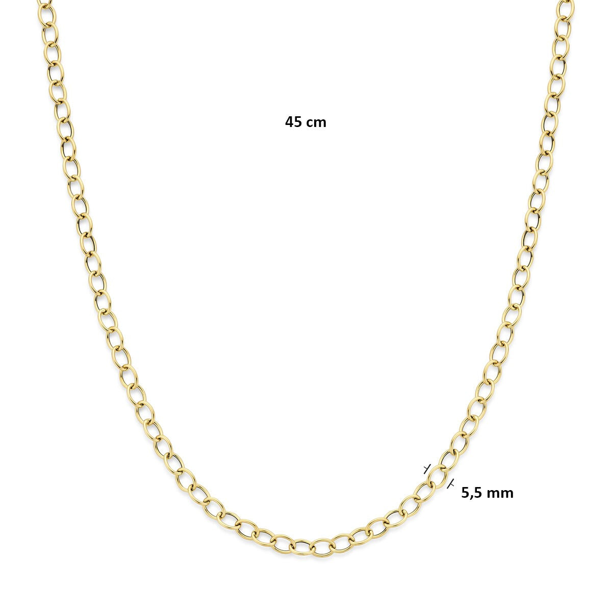 Collana a maglia in oro giallo 14k Anker
