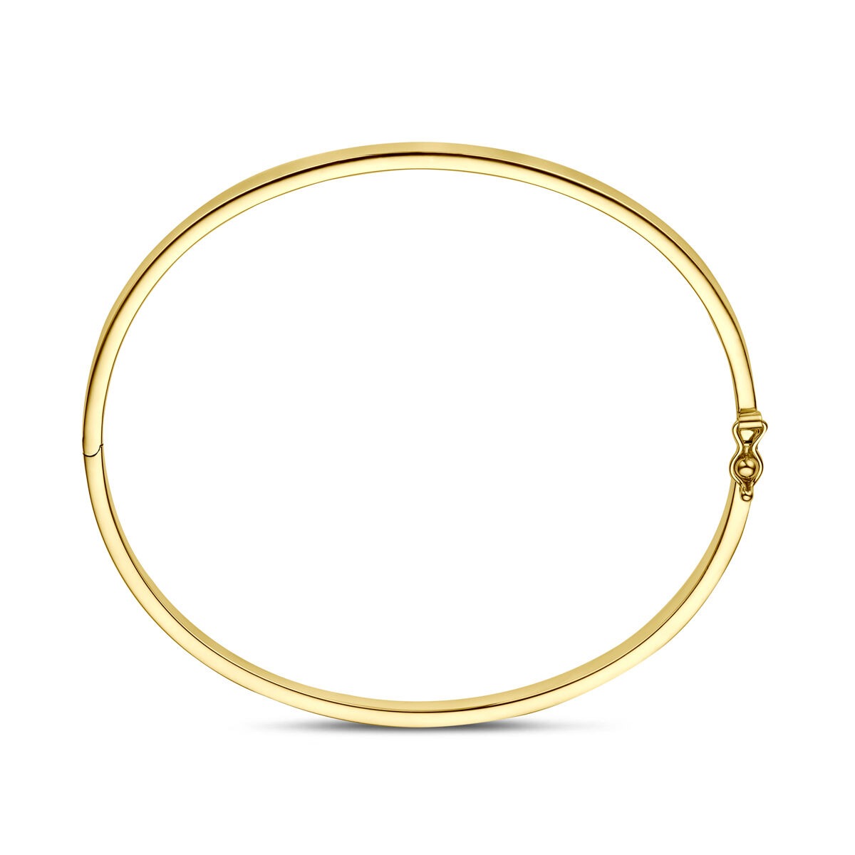 Bracciale bangle in oro giallo 9k con anima in argento
