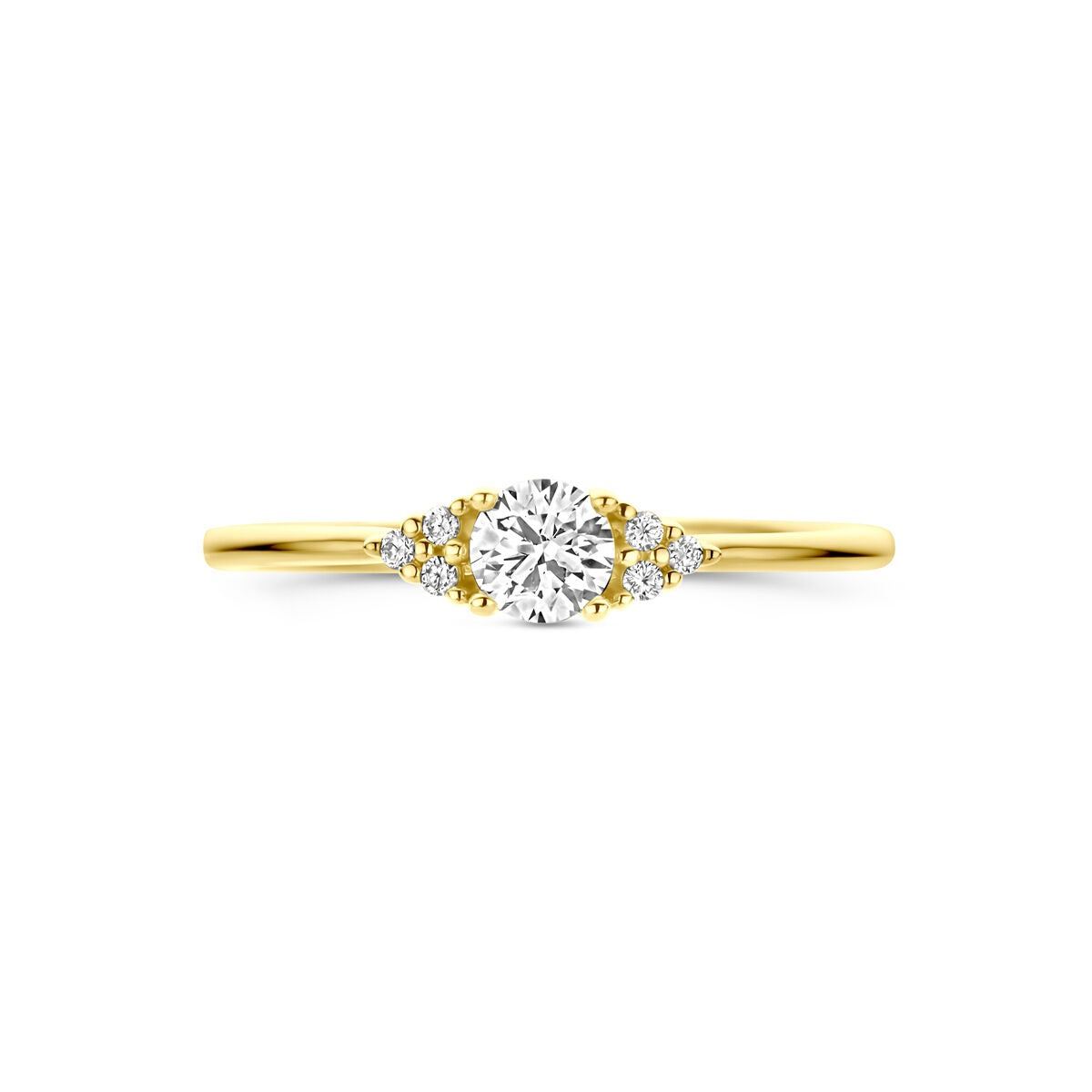 Anello da donna in oro 14k con diamante solitario da 0,28ct