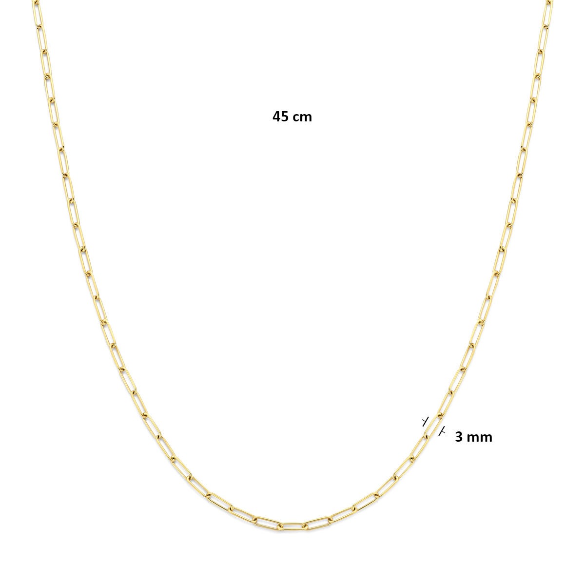 Collana in oro giallo 14k con maglia ad ancora