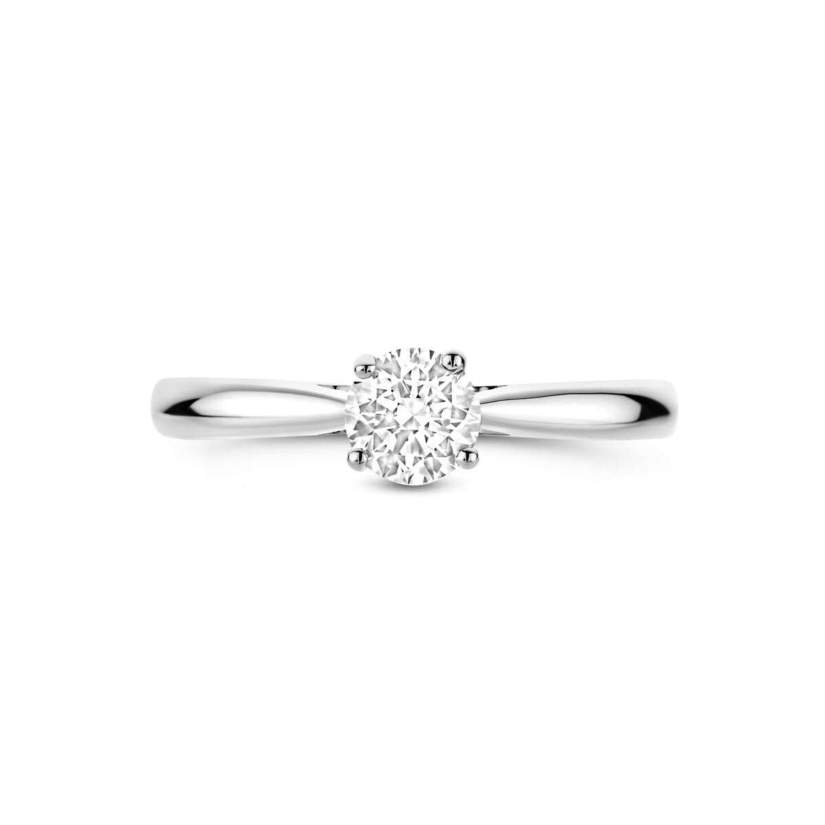 Anello da donna in 14k oro bianco con diamante lab grown da 0.50ct