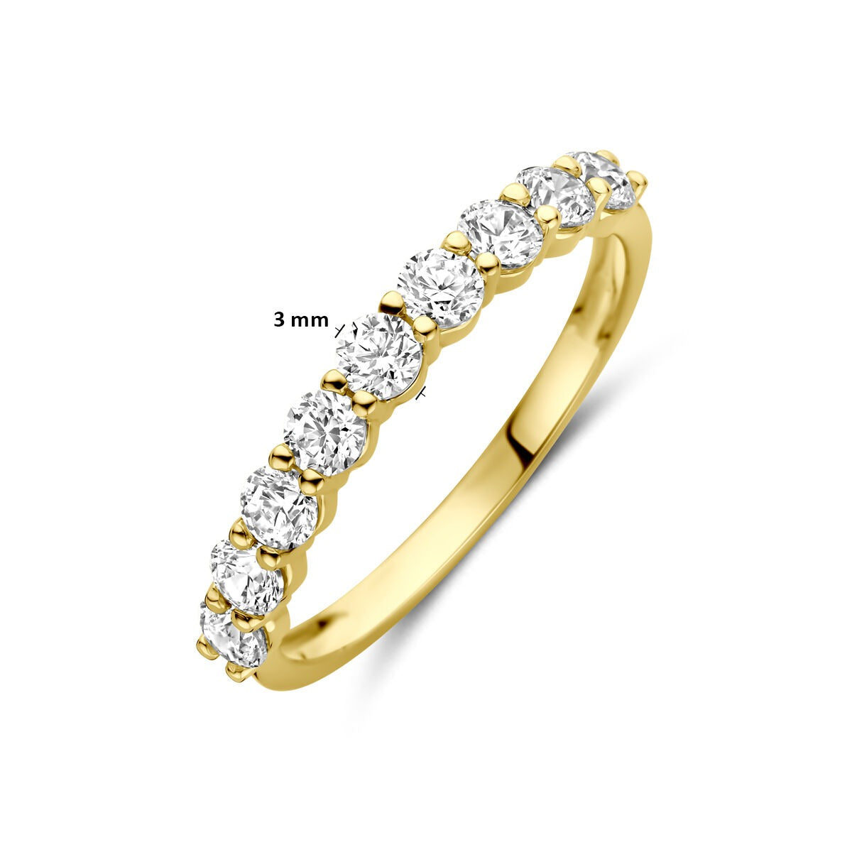 Anello in oro con zircone – oro giallo 14k