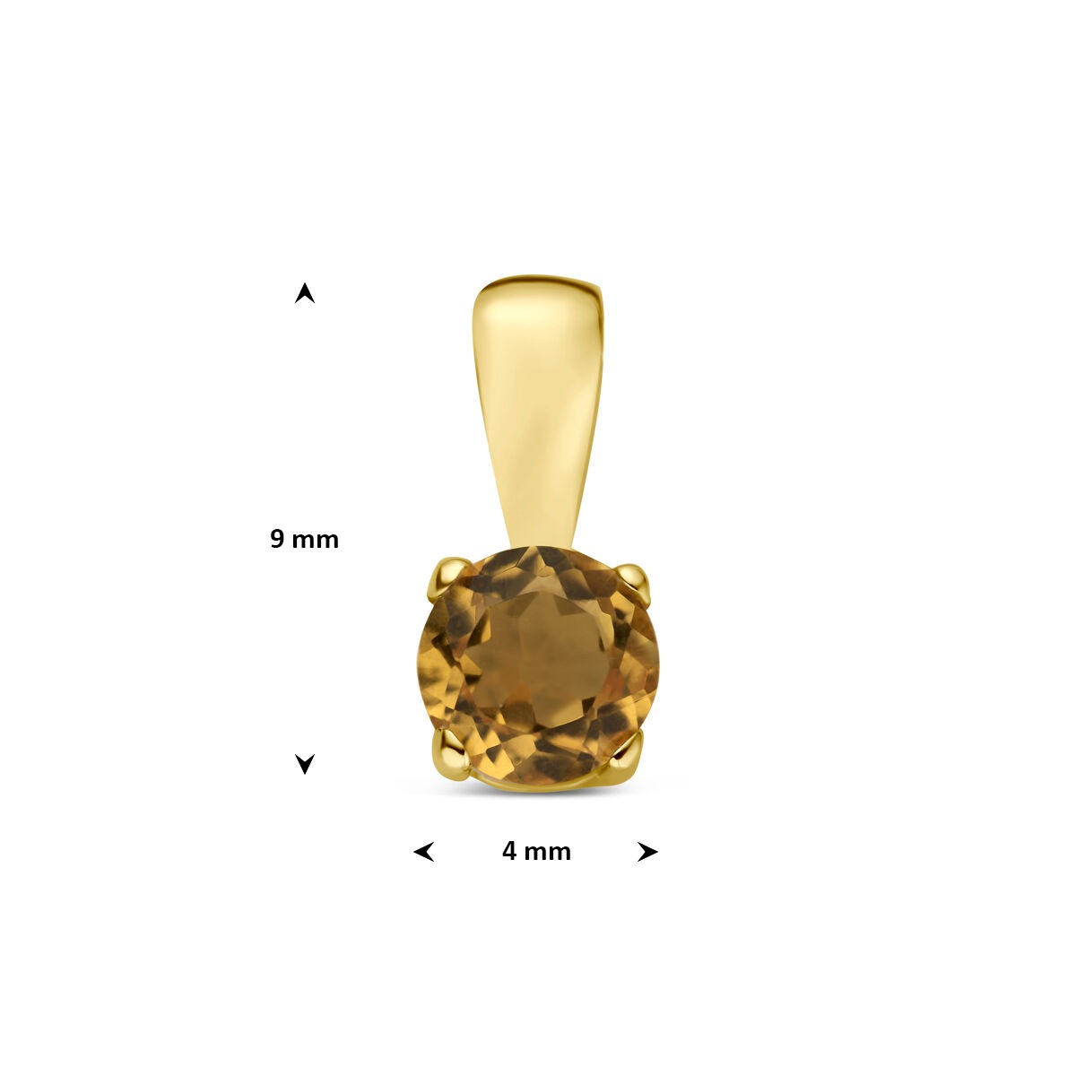Ciondolo in Oro Giallo 14k con citrino