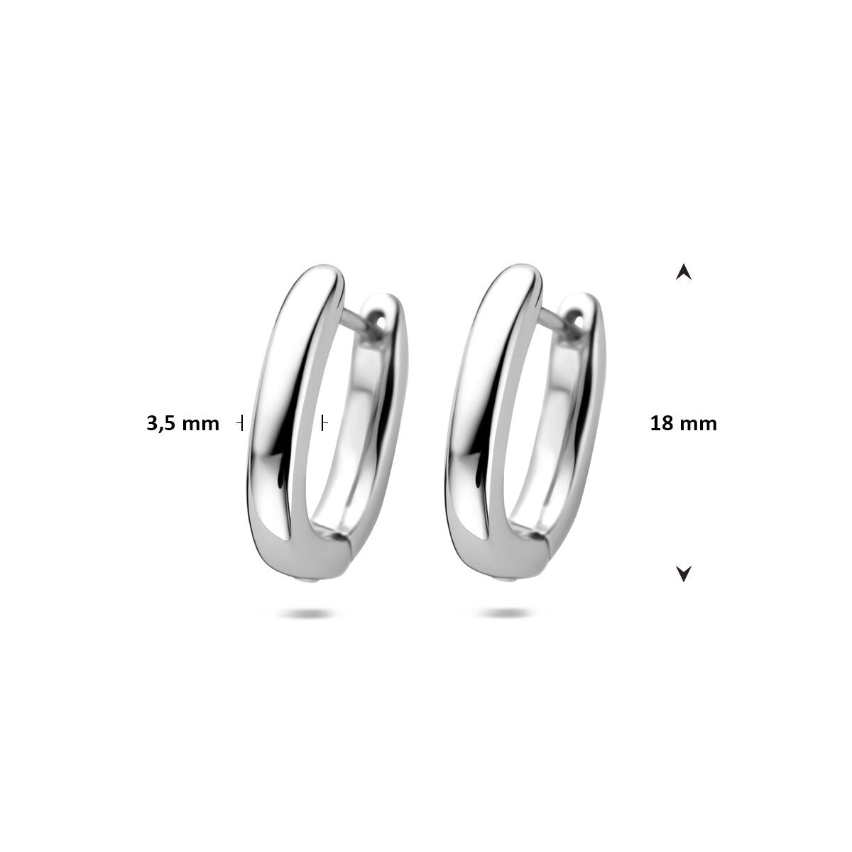 Orecchini a cerchio in argento – argento 925 rodiato