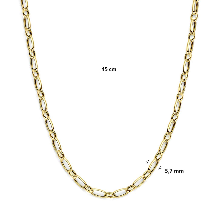 9k Geelgouden anker collier