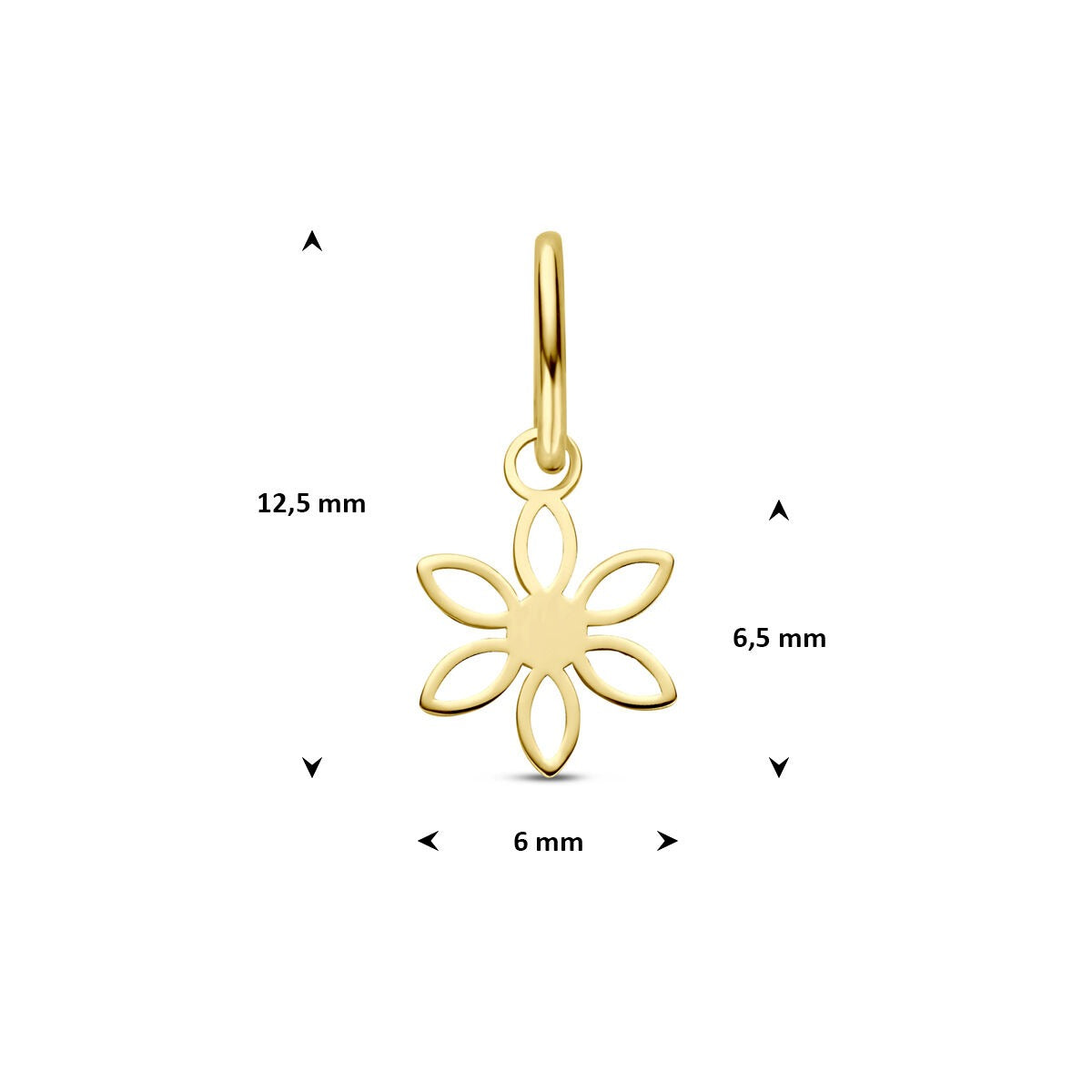 Ciondolo croce in oro giallo 14k