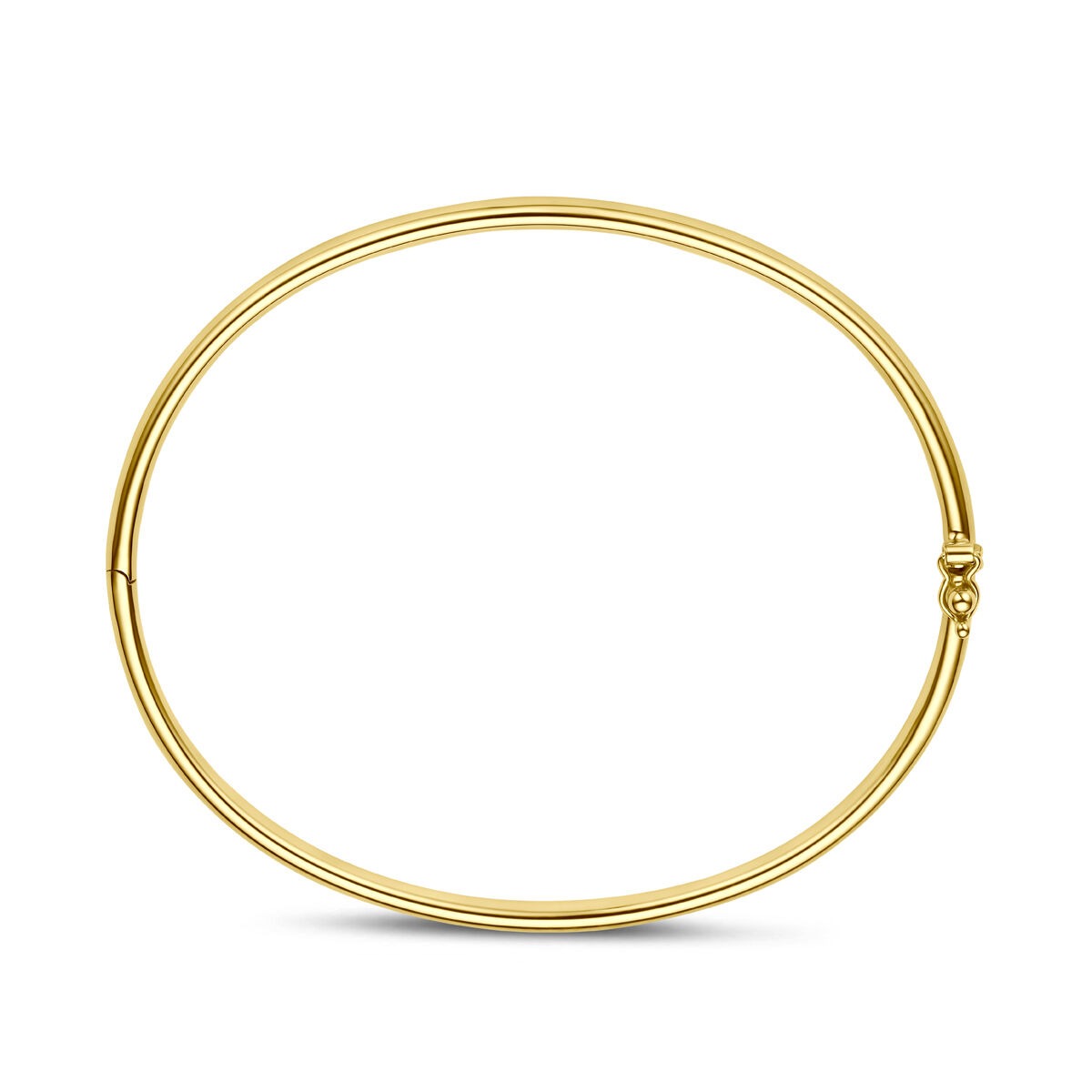 Bangle in oro giallo 9k con anima in argento