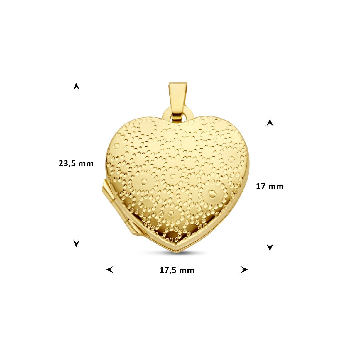 Medaglione a forma di cuore in oro giallo 14k con incisione – romanticismo e ricordo in uno