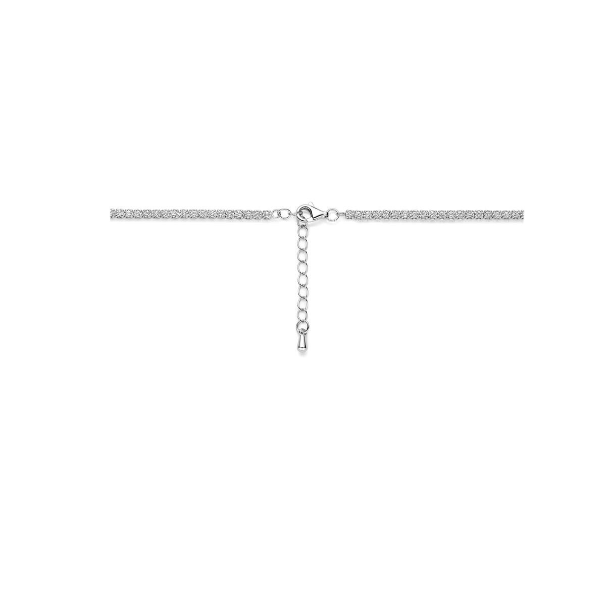 Collana in argento con zircone – argento 925 rodiato