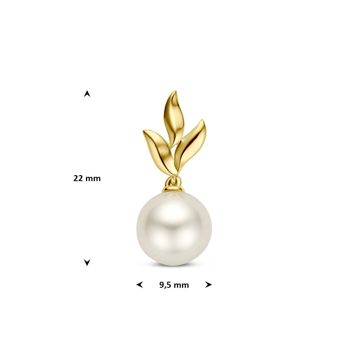 Ciondolo in oro giallo 14k con perla