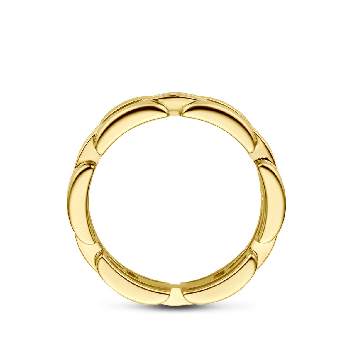 Anello in oro giallo 14k con diamante