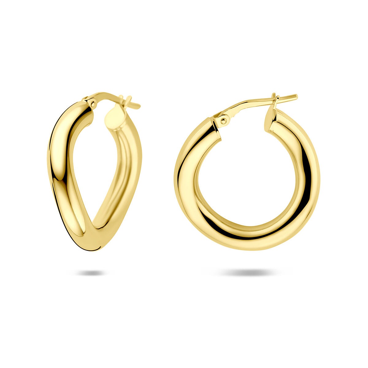 Orecchini a cerchio in argento dorato da donna – 23 mm