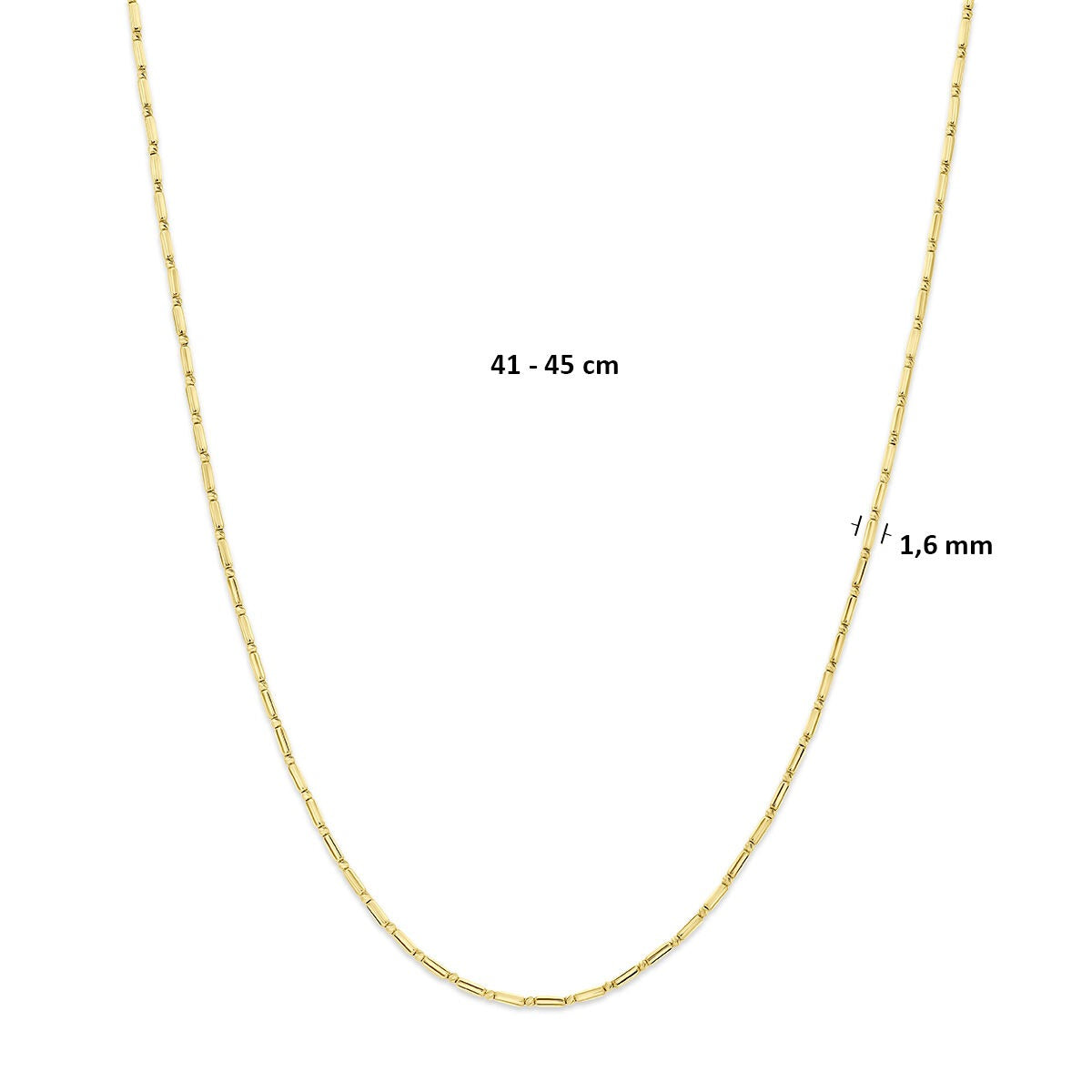 14k Geelgouden dames collier